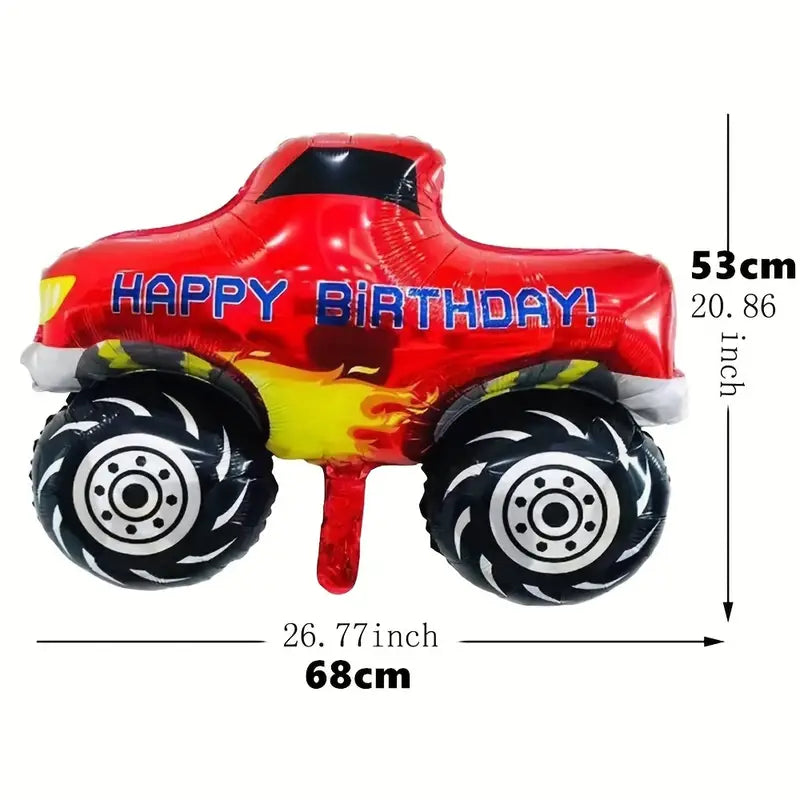 Folien Ballon Set Monster Truck Happy Birthday