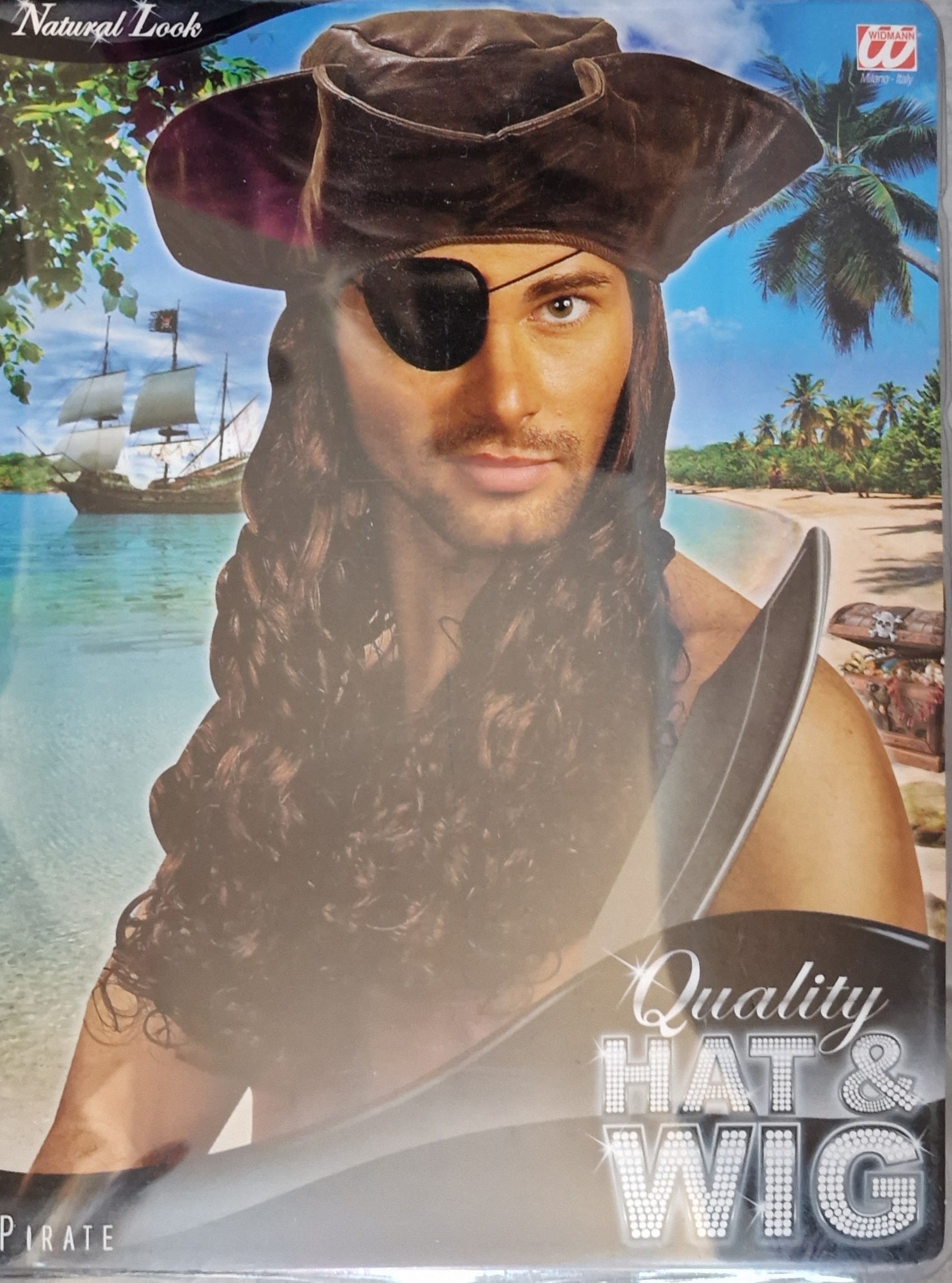 Piraten Perücke mit Hut