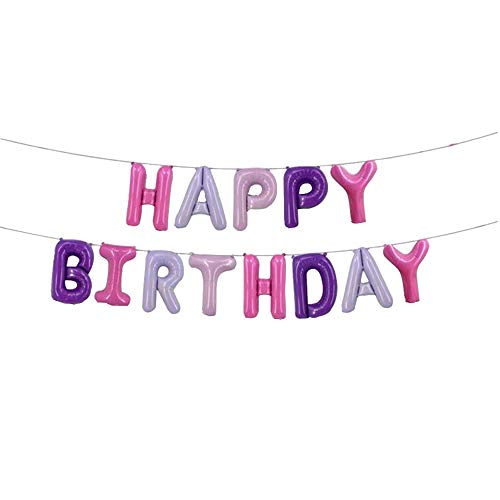 Folienballon Happy Birthday Schriftzug Pastell Pink