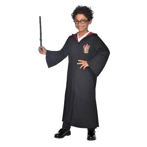 Kostüm Harry Potter mit Brille und Zauberstab