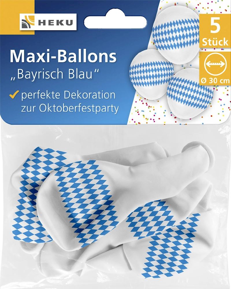 Ballon Maxi 5 Stk. 30cm Oktoberfest Bayrisch