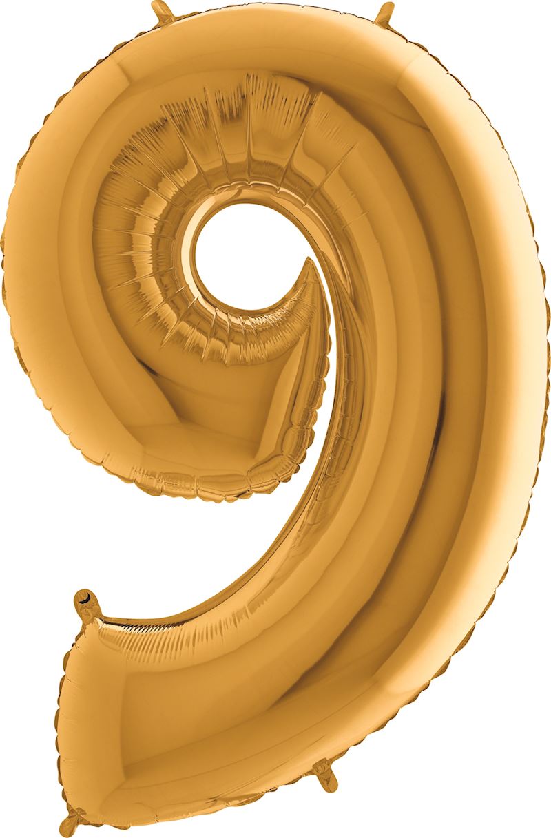 Folien Zahlenballon Gold 0 - 9
