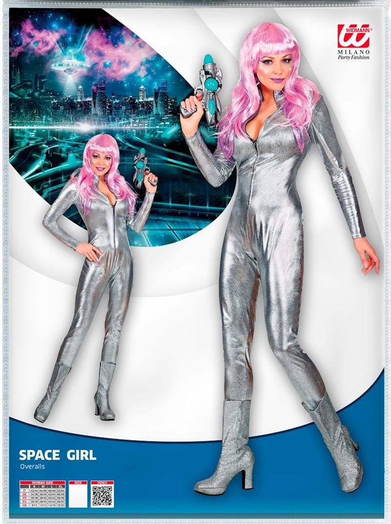 Kostüm Spacegirl silber Bodysuit