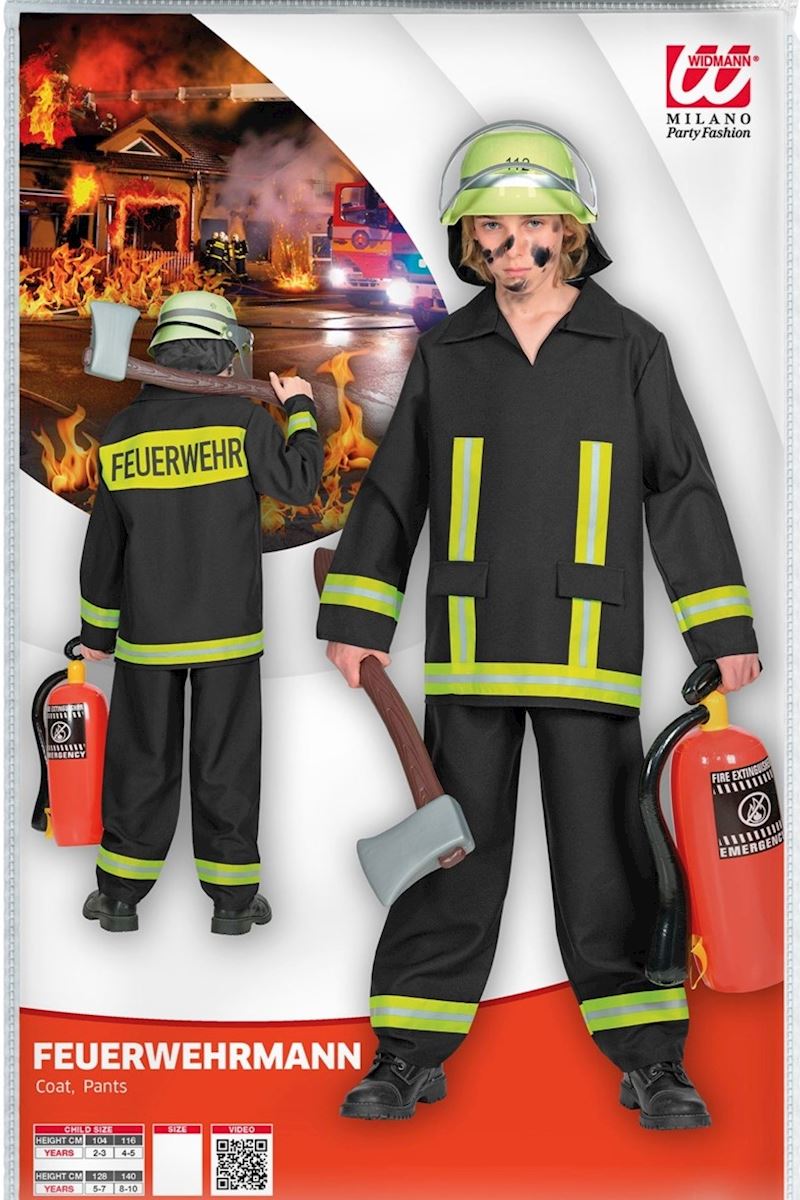 Kostüm Feuerwehrmann, Hose & Jacke