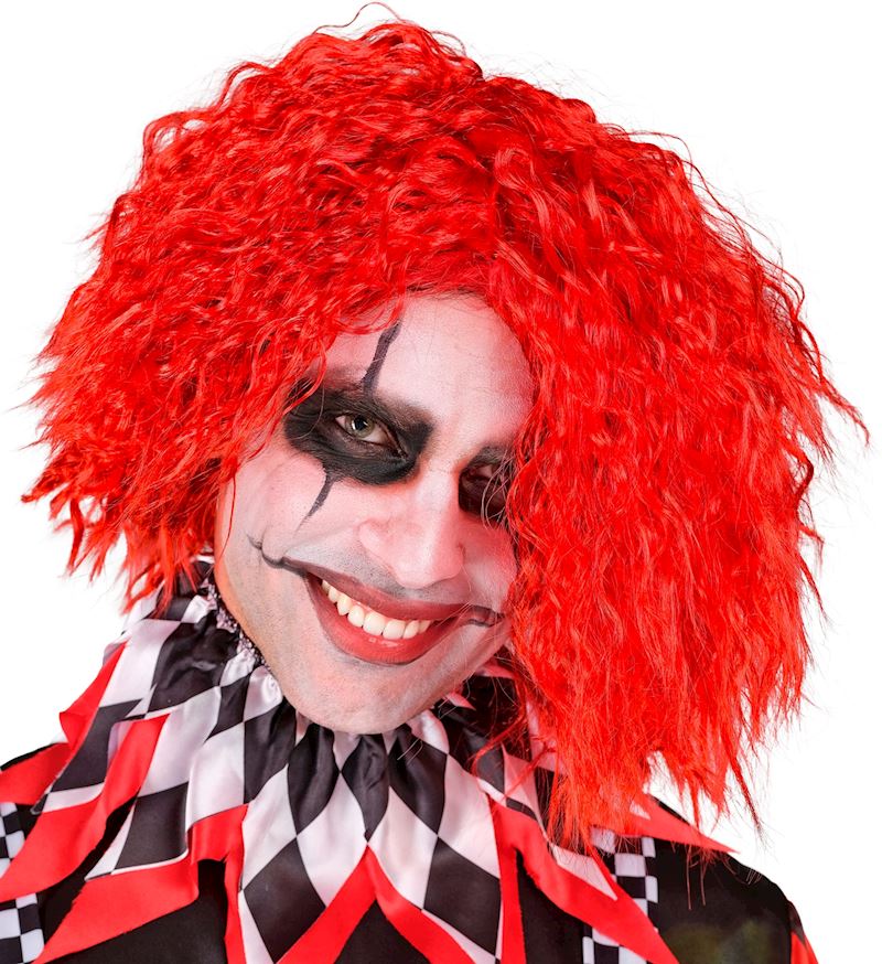 Perücke Killerclown rot