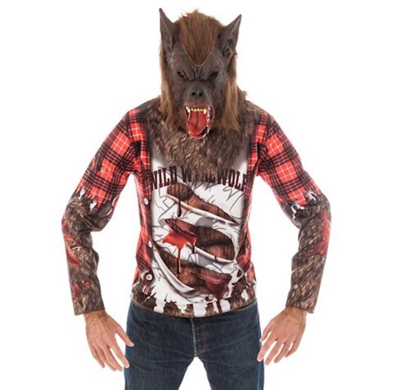 Werwolf Shirt mit Maske Onesize