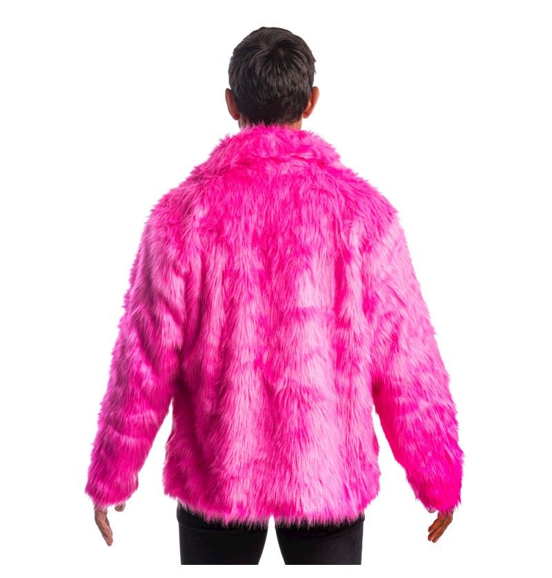 Kunstpelzmantel Fuchsia Unisex