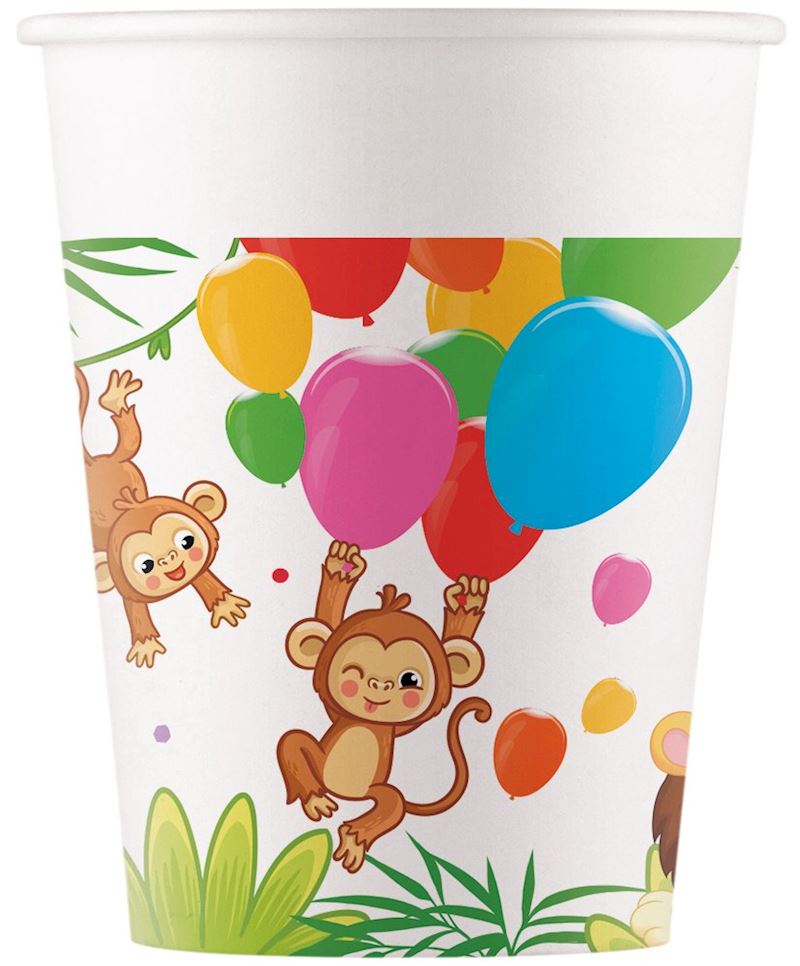 Einweg Pappbecher Jungle Balloons